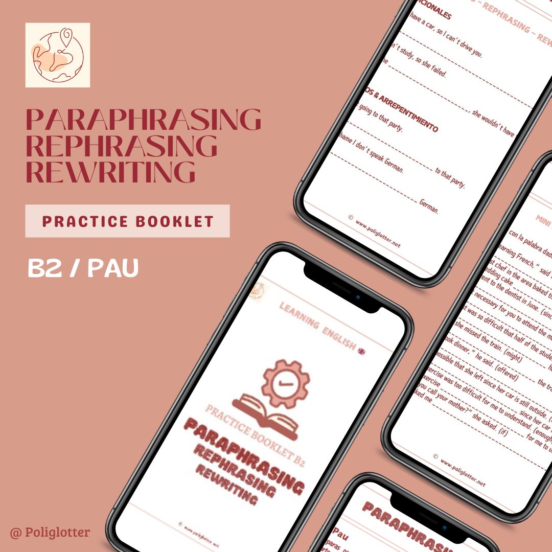 PAU & B2 PARAPHRASING REPHRASING REWRITING PRACTICE BOOKLET product pic